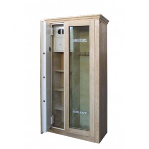 Збройовий сейф Сейф для зброї Griffon GG.700.E WOOD на 7 рушниць, сейф для рушниці, мисливський сейф